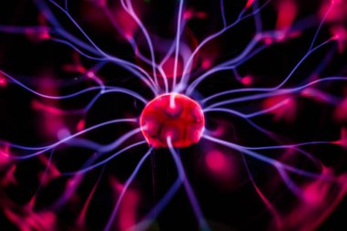 Plazma topu lamba enerji, güç, elektrik, bilim ve fizik için küre kavramı