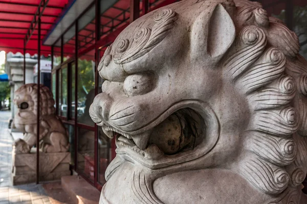 Monumento del leone a Pechino — Foto Stock
