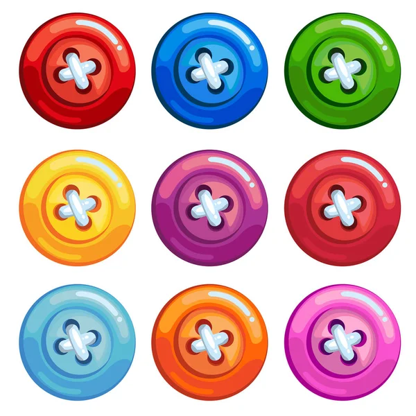 A set of colored buttons — Stock Vector