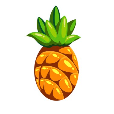 Vektör ananas çizgi film