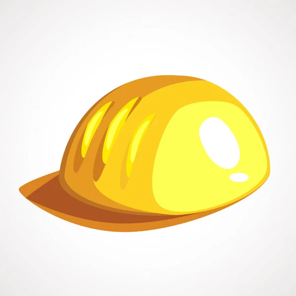 Desenhos animados amarelo mineiro s capacete — Vetor de Stock
