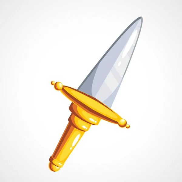 Cartoon dagger with short blade. Vector illustration — Stock vektor