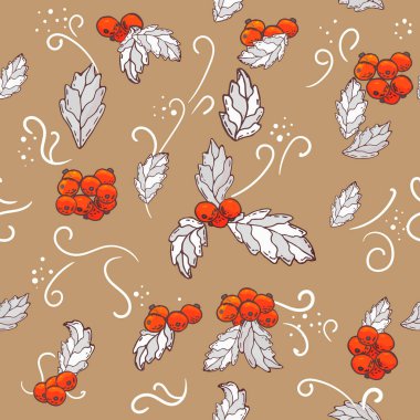 Ökseotu dallı, kusursuz bir Noel şablonu. Kumaş, ambalaj kağıdı, baskı ve web projeleri için. Tebrik kartı tasarımı. Vektör ökseotu. Kış şablonu