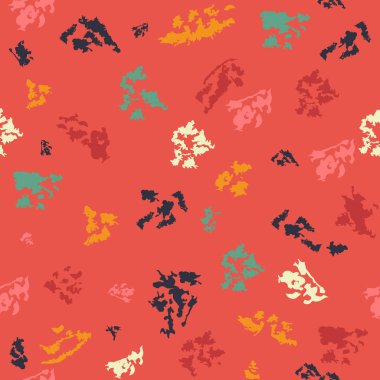 Geniş fırça darbeleri ve ince çizgili, parlak çoklu çeşitli renklerde kış modası için boyanmış, kusursuz, cesur ekose desenli. kırmızı