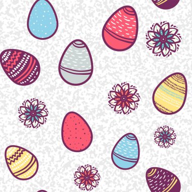Çiçeksiz desenli Paskalya yumurtaları. 
