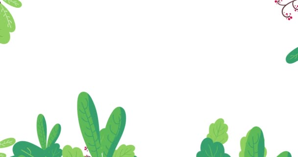 Hintergrund Rahmen der Blätter Baumblätter. Minimale Bewegungsdesign-Animation. Abstrakte Grafiken im angesagten Stil. — Stockvideo