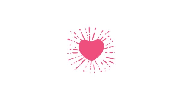 coeur, beaucoup de cœurs. Coeurs animés de coeurs. dessin à la main dessin animé, animation cartoon.explosion salut dans un style plat 