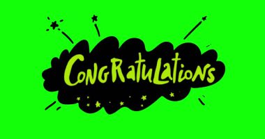 4K Önerge Arkaplanı - Tebrik mektupları. Siyah üzerine yeşil ekran hareketli kelime çizimi. Tebrik kartı, Kutlama, Parti Daveti, Takvim, Hediye, Etkinlikler, Tatil, Dilek Festivali