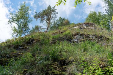 Alt görünümü forest hill ve bulutlar
