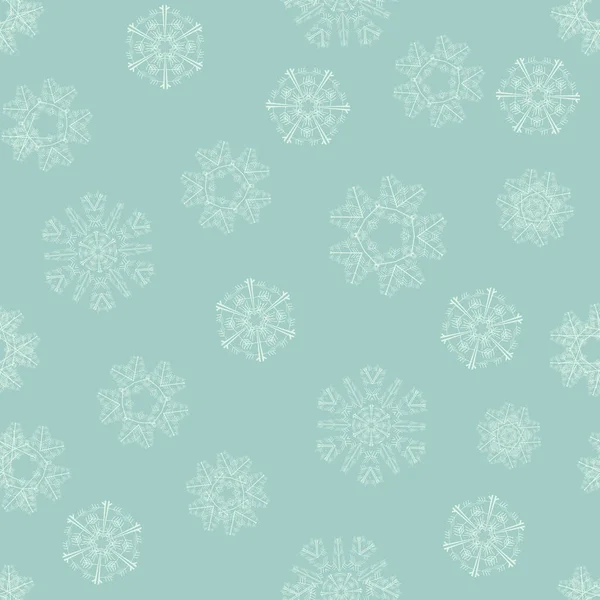 Snowflakes christmas pattern. — Stock Vector