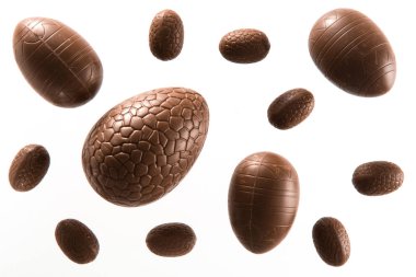 unwrapped çikolata Paskalya yumurtaları çeşitli