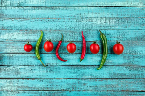 Cherry paradicsom és paprika chili — Stock Fotó