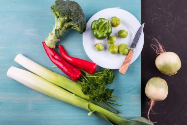 fresh seasonal vegetables   clipart