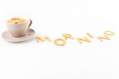 cup of espresso coffee in morning clipart