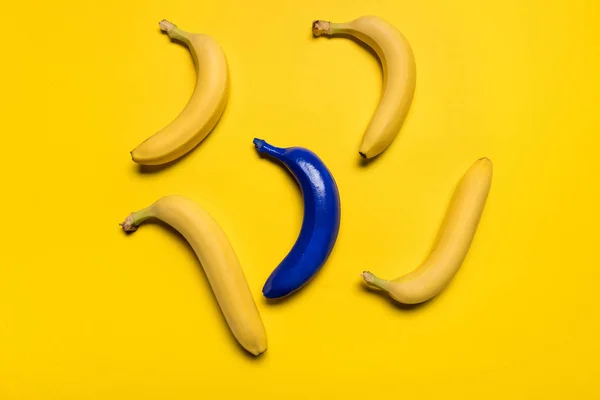 Coleção de bananas coloridas — Fotografia de Stock