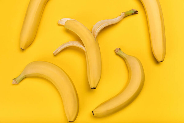 fresh yellow bananas