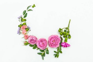 Beautiful pink roses clipart