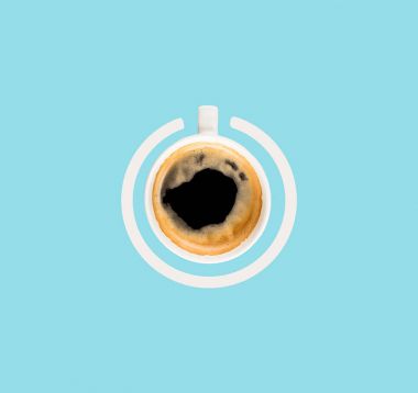 cup of coffee as power button clipart