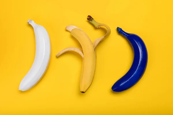 Bunte Bananen-Kollektion — Stockfoto