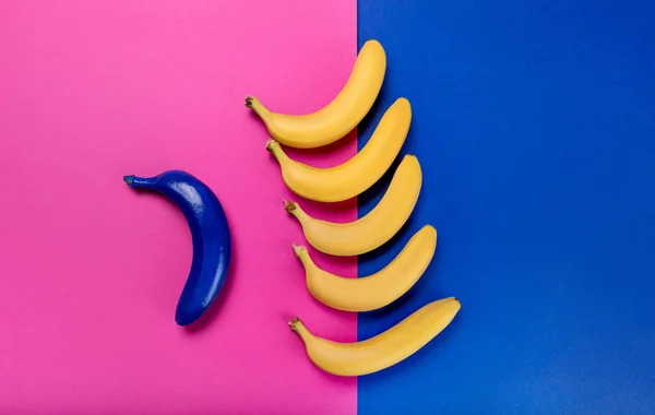 Coleção de bananas coloridas — Fotografia de Stock