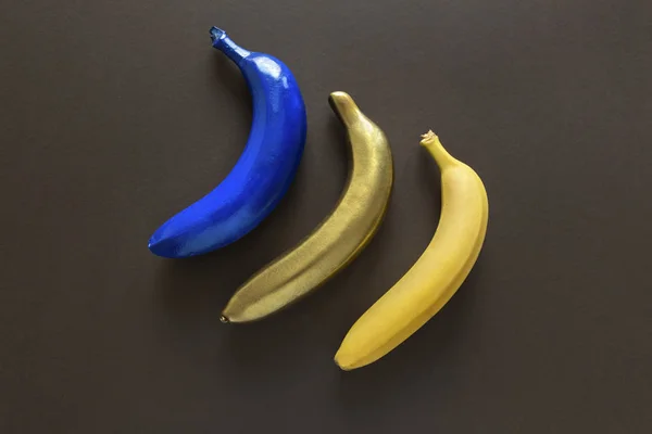 Bunte Bananen-Kollektion — Stockfoto