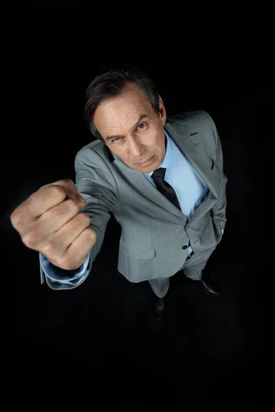 Businessman showing fist — Stock Photo, Image