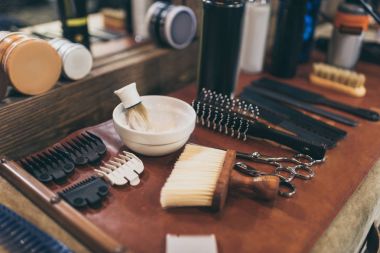 Barber professional equipment  clipart