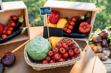 healthy vegetables at farmers market clipart