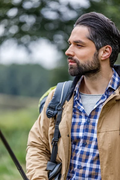 Handsome man with backpack — Stock Photo, Image