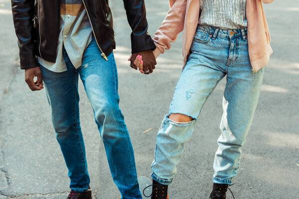 couple holding hands