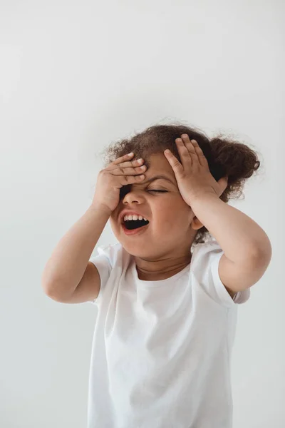 Emotional little kid girl — Stock Photo