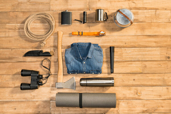 Traveler set, flat lay