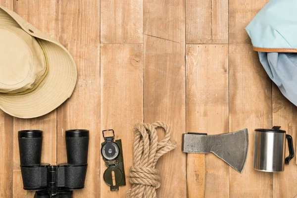 Conjunto de viajantes, flat lay — Fotografia de Stock