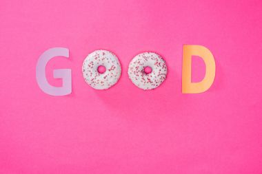 Good word made from donuts  clipart