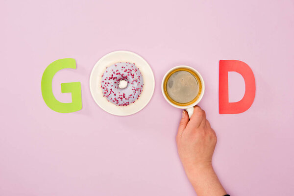 Good word made from donuts 