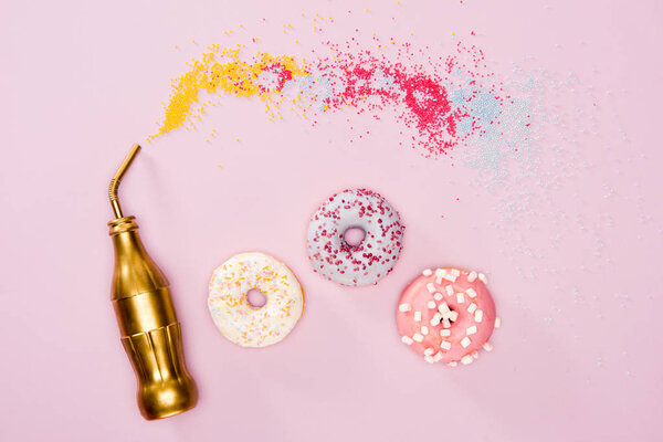 Food styling concept with donuts 