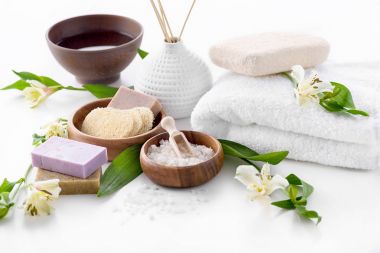 Spa setting treatment  clipart