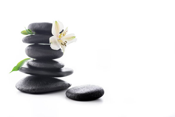Zen stones with flower