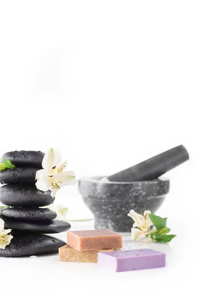 Zen stones and handmade soap — Free Stock Photo