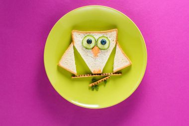 Funny breakfast for child clipart