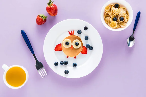 Desayuno infantil de estilo creativo — Foto de Stock