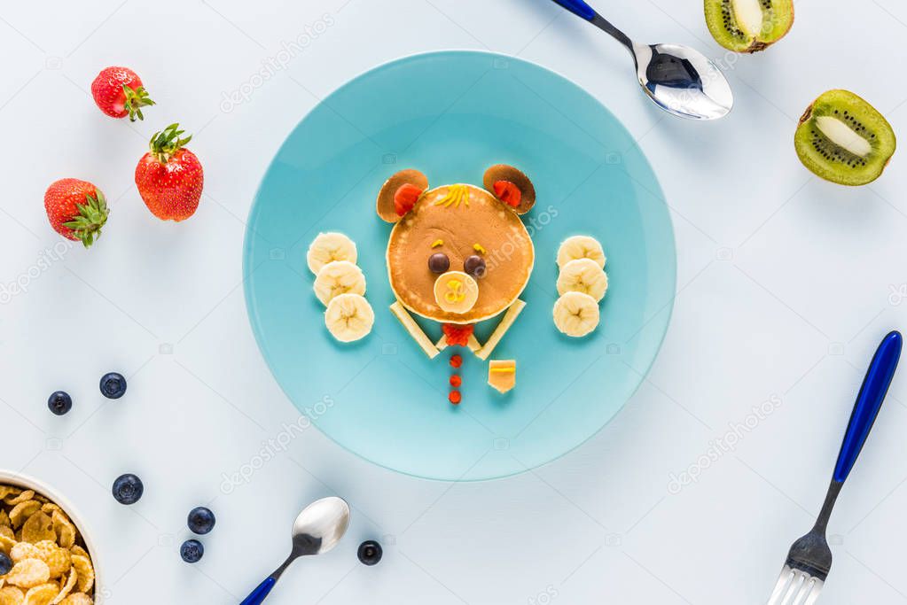 creatively styled children's breakfast 