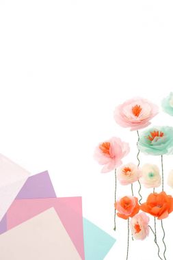 decorative flowers and papers clipart