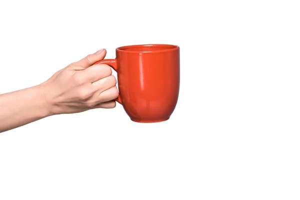 Человек, держащий чашку кофе — стоковое фото