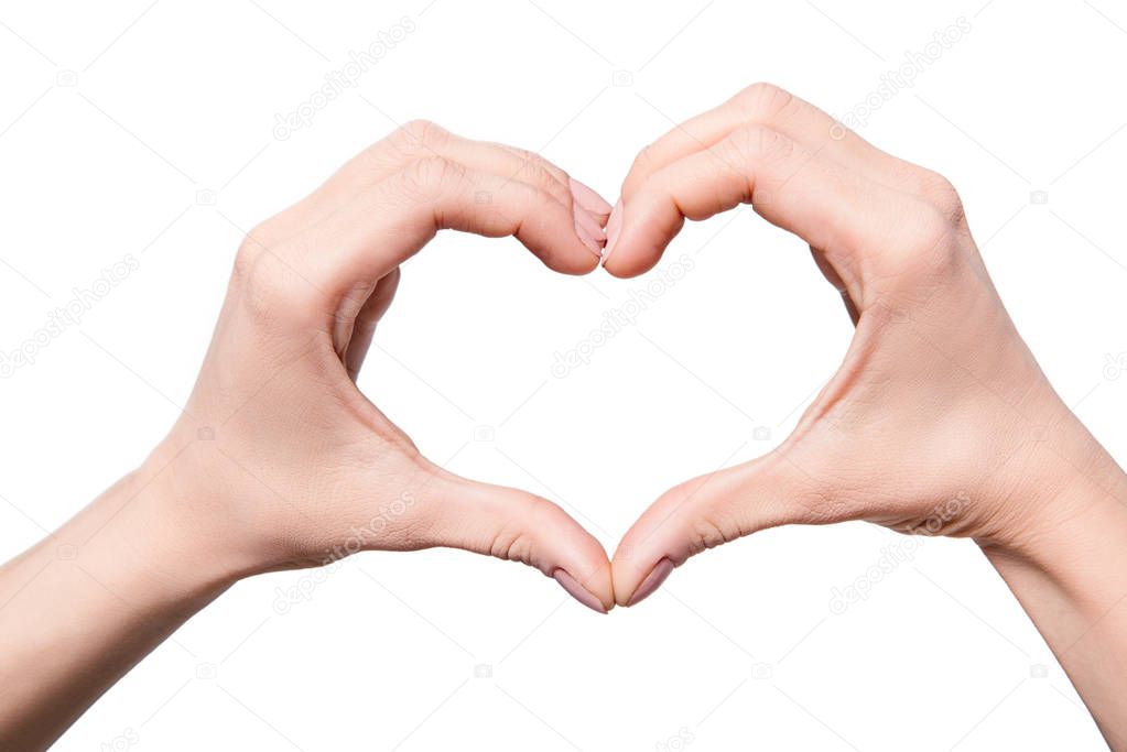heart sign of hands 