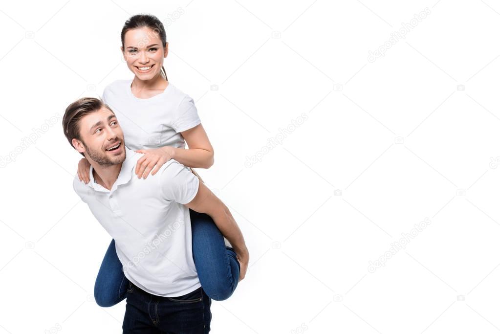 couple piggybacking