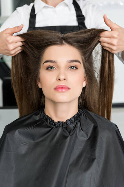 young woman with beautiful hair