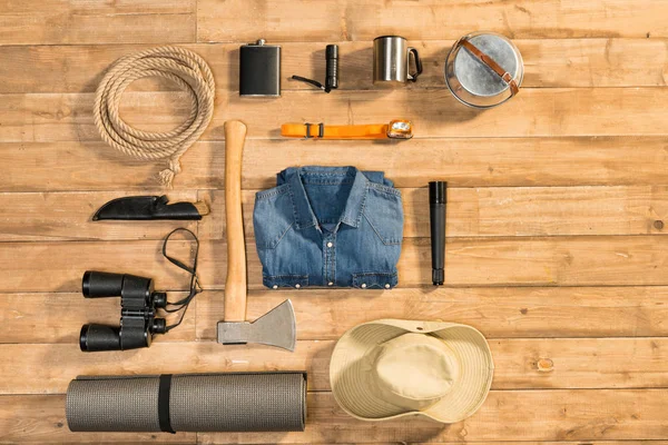 Conjunto de viajantes, flat lay — Fotografia de Stock