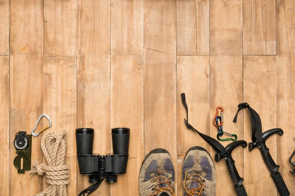 Traveler set, flat lay — Stock Photo