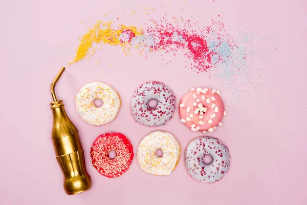 Food styling with donuts — Stock Photo